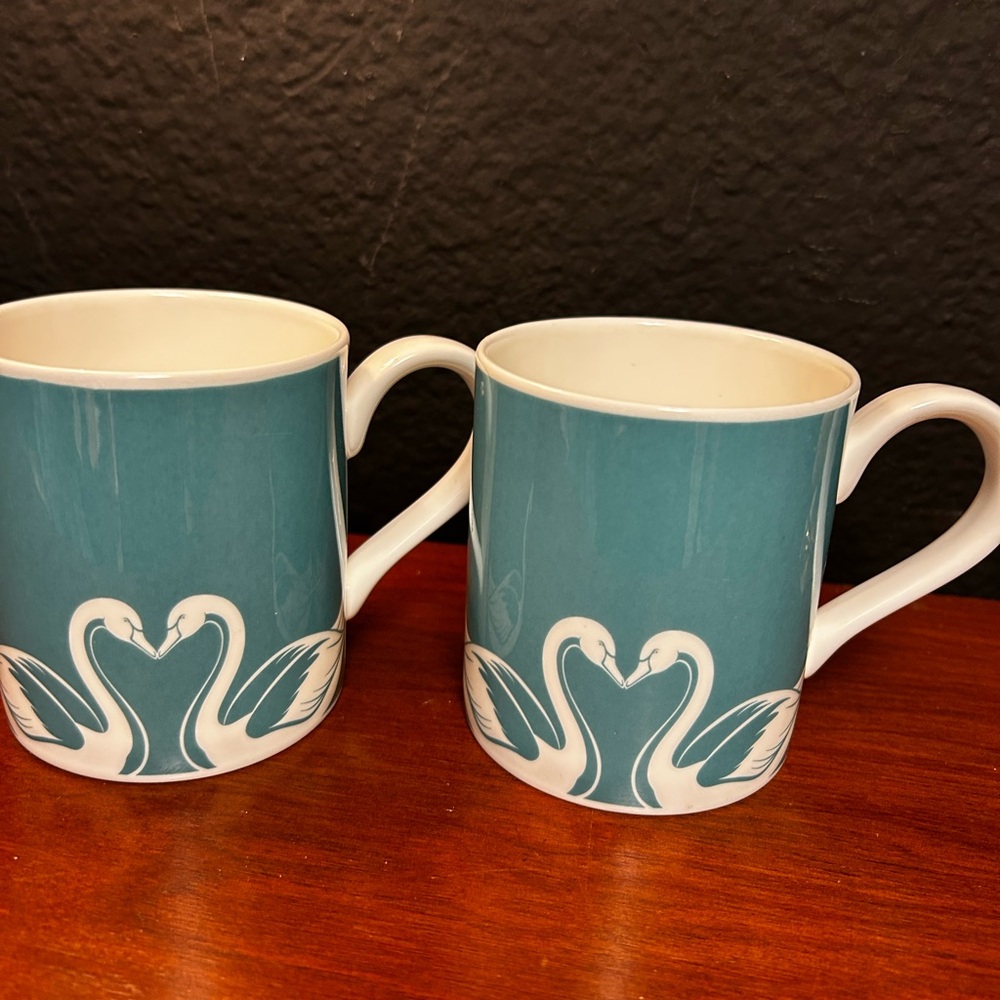 Roy‎ Kirkham Fine Bone China Swan Mug Set of 2 New - Picture 2 of 6